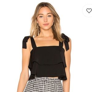 Helene Tie Strap top in Black